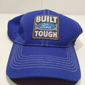 Built ford tough blue hat cap adjustable truck